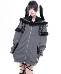 TRAVAS TOKYO（トラバス トウキョウ）の「『TRAVAS TOKYO/トラバス トーキョー』セーラーカラーZIPブルゾン（ブルゾン）」