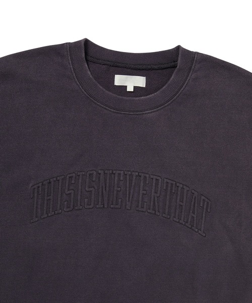 thisisneverthat(ディスイズネバーザット)の「Faded Arch-Logo Crewneck(スウェット・メンズ・スミクロ/ダークグリーン/ブルー系その他・S/M/L/XL)」の4枚目の写真