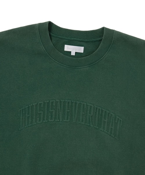 thisisneverthat(ディスイズネバーザット)の「Faded Arch-Logo Crewneck(スウェット・メンズ・スミクロ/ダークグリーン/ブルー系その他・S/M/L/XL)」の6枚目の写真