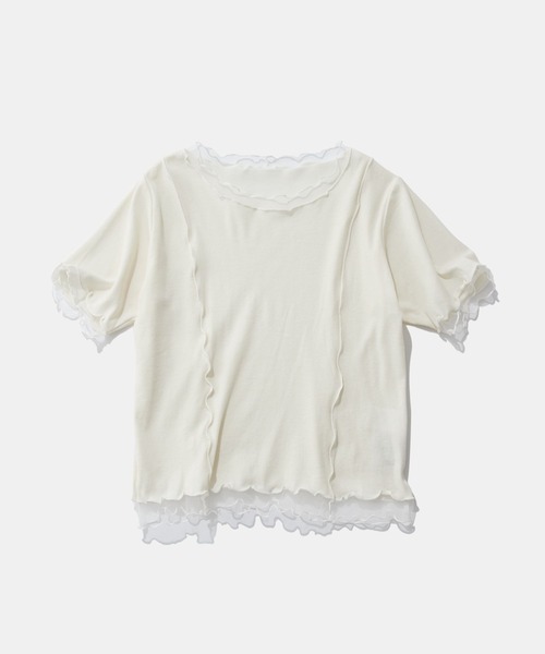 niko and...(ニコアンド)の「【WILLIAM B.ELIOTT】フライスチュールプルオーバー(Tシャツ/カットソー・レディース・レッド/オフホワイト・MEDIUM/LARGE)」の2枚目の写真