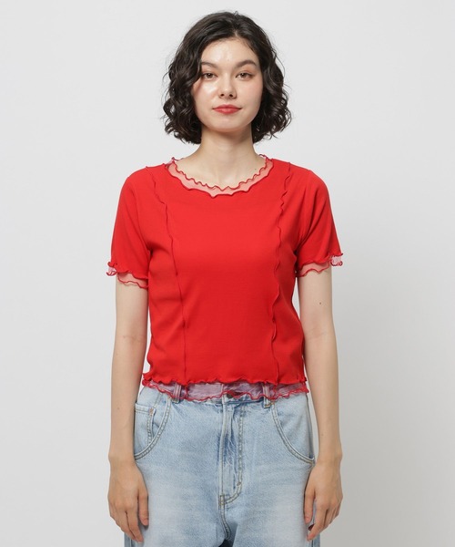 niko and...(ニコアンド)の「【WILLIAM B.ELIOTT】フライスチュールプルオーバー(Tシャツ/カットソー・レディース・レッド/オフホワイト・MEDIUM/LARGE)」の16枚目の写真