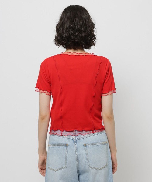niko and...(ニコアンド)の「【WILLIAM B.ELIOTT】フライスチュールプルオーバー(Tシャツ/カットソー・レディース・レッド/オフホワイト・MEDIUM/LARGE)」の18枚目の写真