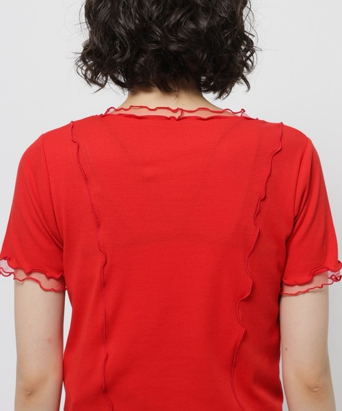 niko and...(ニコアンド)の「【WILLIAM B.ELIOTT】フライスチュールプルオーバー(Tシャツ/カットソー・レディース・レッド/オフホワイト・MEDIUM/LARGE)」の8枚目の写真