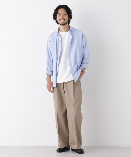 NANO universe(ナノユニバース)の「TCツイル2タックワイドパンツ(その他パンツ・メンズ・ベージュ・L/M)」の10枚目の写真