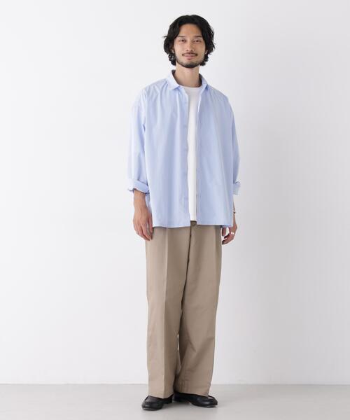 NANO universe(ナノユニバース)の「TCツイル2タックワイドパンツ(その他パンツ・メンズ・ベージュ・L/M)」の11枚目の写真