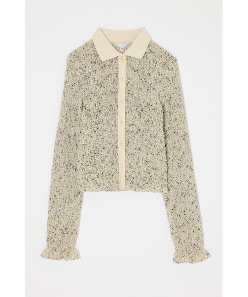 MOUSSY(マウジー)の「【26年AW新作】KNITTING COLLAR SHEER シャツ(シャツ/ブラウス・レディース・ブラウン/ネイビー/アイボリー・FREE)」の15枚目の写真