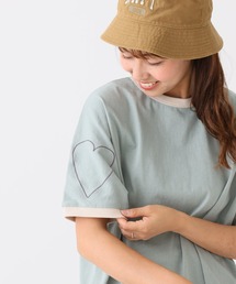 ハート袖刺繍BIG T