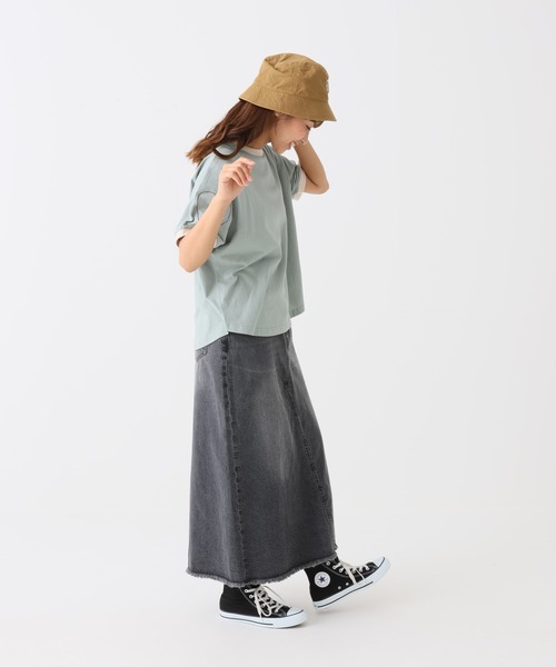 HEART MARKET(ハートマーケット)の「ハート袖刺繍BIG T(Tシャツ/カットソー・レディース・ブラック系/ミント/ネイビー/ナチュラル・FREE)」の6枚目の写真