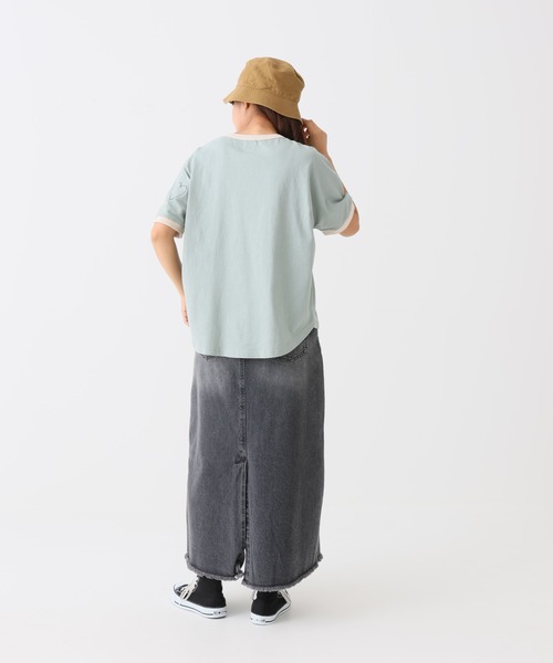HEART MARKET(ハートマーケット)の「ハート袖刺繍BIG T(Tシャツ/カットソー・レディース・ブラック系/ミント/ネイビー/ナチュラル・FREE)」の7枚目の写真