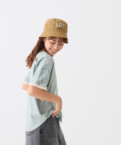 HEART MARKET(ハートマーケット)の「ハート袖刺繍BIG T(Tシャツ/カットソー・レディース・ブラック系/ミント/ネイビー/ナチュラル・FREE)」の11枚目の写真