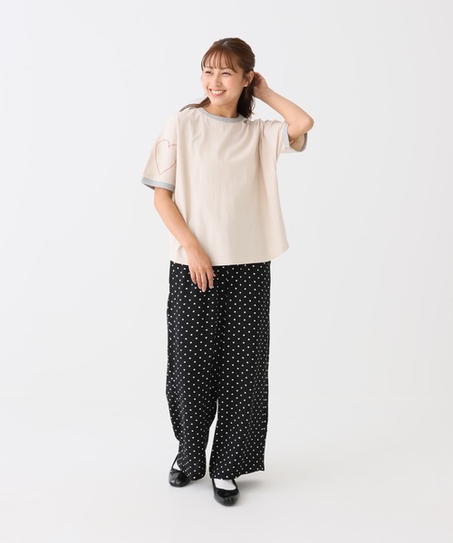 HEART MARKET(ハートマーケット)の「ハート袖刺繍BIG T(Tシャツ/カットソー・レディース・ブラック系/ミント/ネイビー/ナチュラル・FREE)」の22枚目の写真