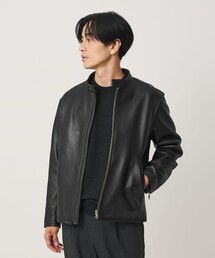 シープ レザー シングル ライダース ジャケット