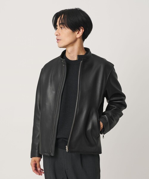 BEAUTY&YOUTH UNITED ARROWS(ビューティーアンドユースユナイテッドアローズ)の「シープ レザー シングル ライダース ジャケット(ライダースジャケット・メンズ・ブラック・XL/S/M/L)」の1枚目の写真