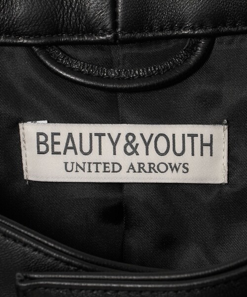 BEAUTY&YOUTH UNITED ARROWS(ビューティーアンドユースユナイテッドアローズ)の「シープ レザー シングル ライダース ジャケット(ライダースジャケット・メンズ・ブラック・XL/S/M/L)」の4枚目の写真