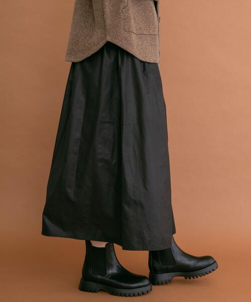 ITEMS URBANRESEARCH（アイテムズ アーバンリサーチ）の「ツヤタックボリュームスカート（スカート・レディース・ブラック/ベージュ/カーキ・FREE）」の21枚目の写真