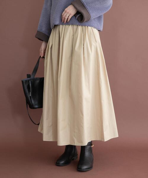 ITEMS URBANRESEARCH（アイテムズ アーバンリサーチ）の「ツヤタックボリュームスカート（スカート・レディース・ブラック/ベージュ/カーキ・FREE）」の16枚目の写真