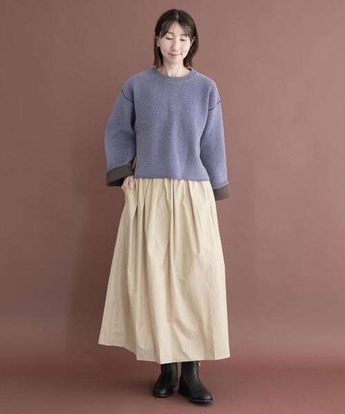 ITEMS URBANRESEARCH（アイテムズ アーバンリサーチ）の「ツヤタックボリュームスカート（スカート・レディース・ブラック/ベージュ/カーキ・FREE）」の19枚目の写真