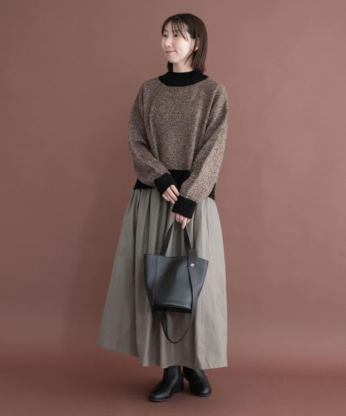 ITEMS URBANRESEARCH（アイテムズ アーバンリサーチ）の「ツヤタックボリュームスカート（スカート・レディース・ブラック/ベージュ/カーキ・FREE）」の7枚目の写真