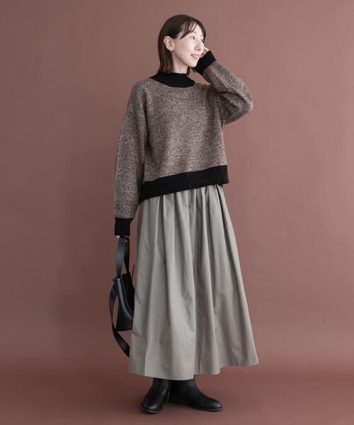 ITEMS URBANRESEARCH（アイテムズ アーバンリサーチ）の「ツヤタックボリュームスカート（スカート・レディース・ブラック/ベージュ/カーキ・FREE）」の8枚目の写真