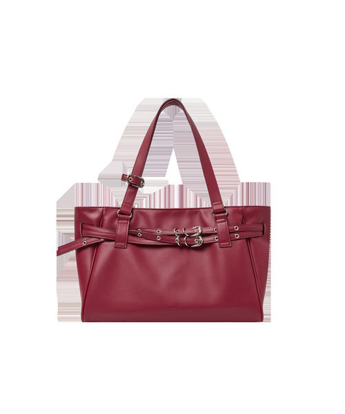 mur（ミュール）の「Lizzy Double Belted Bag (3color)（ショルダーバッグ・レディース・ライトグレー/ブラック/バーガンディー・ONE）」の3枚目の写真