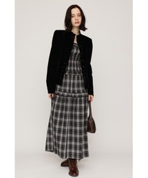 SHIRRING FRILL L/OP シャーリングフリルロングワンピース 秋服 キャミワンピース
