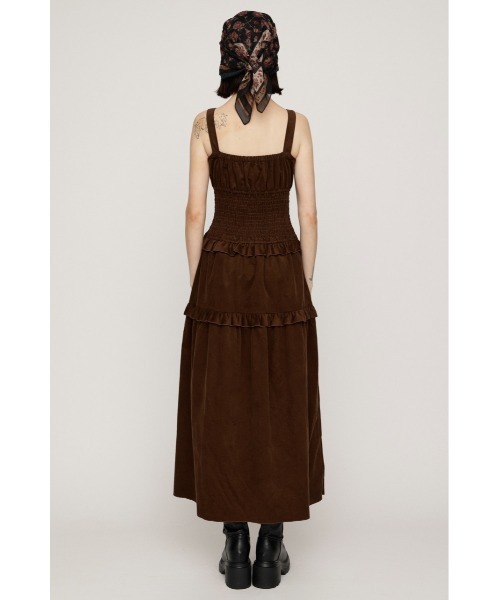 SLY(スライ)の「SHIRRING FRILL L/OP シャーリングフリルロングワンピース 秋服 キャミワンピース(ワンピース・レディース・ブラック系その他2/ネイビー系/ブラウン・1/2)」の11枚目の写真