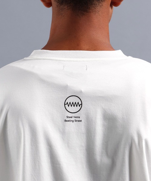 NUMERALS（ヌメラルズ）の「[NUMERALS]NO WORRIES BEATING STREETS TEE（Tシャツ/カットソー・メンズ・ホワイト/ブラック/ピンク・MEDIUM/LARGE）」の21枚目の写真