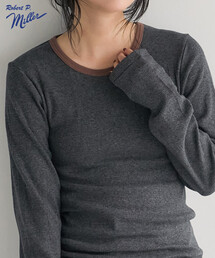 MILLER（ミラー）の「MILLER × FREAK'S STORE/ミラー 別注 Panel Rib LongSleeve T-shirt/クルーネック 配色 ボーダーロンT（Tシャツ/カットソー）」