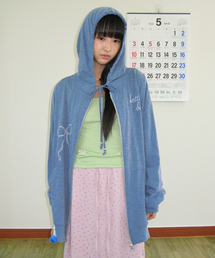 BETTY BOOP DREAMY RIBBON HOODIE ZIP UP BLUE