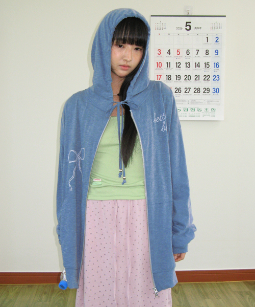RONRON(ロンロン)の「BETTY BOOP DREAMY RIBBON HOODIE ZIP UP BLUE(パーカー・レディース・その他・FREE)」の1枚目の写真