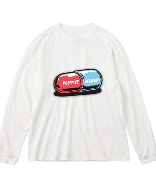 NOBOUND(ノーバウンド)の「NOBOUND(ノーバウンド) 長袖Tシャツ カプセルイラスト ロゴ プリント ビッグシルエット 5.6オンス ビッグTシャツ メンズ レディース ユニセックス ストリート(Tシャツ/カットソー・メンズ・ホワイト系1/ホワイト系2・XL/L/M/S)」の1枚目の写真