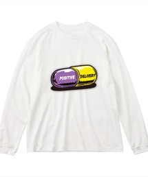 NOBOUND(ノーバウンド) 長袖Tシャツ カプセルイラスト ロゴ プリント ビッグシルエット 5.6オンス ビッグTシャツ メンズ レディース ユニセックス ストリート