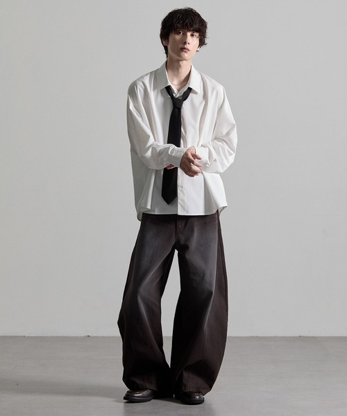 RUUBON(ルーボン)の「【 RUUBON】cotton twill barrel pants / コットンツイルバレルパンツ(デニムパンツ・メンズ・ブラウン/ベージュ・L/S/M)」の11枚目の写真