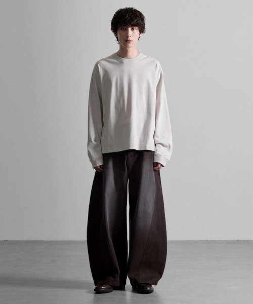 RUUBON(ルーボン)の「【 RUUBON】cotton twill barrel pants / コットンツイルバレルパンツ(デニムパンツ・メンズ・ブラウン/ベージュ・L/S/M)」の13枚目の写真