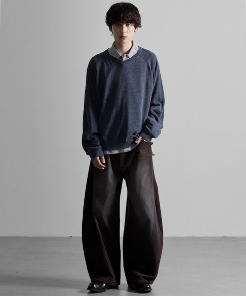 RUUBON(ルーボン)の「【 RUUBON】cotton twill barrel pants / コットンツイルバレルパンツ(デニムパンツ・メンズ・ブラウン/ベージュ・L/S/M)」の14枚目の写真