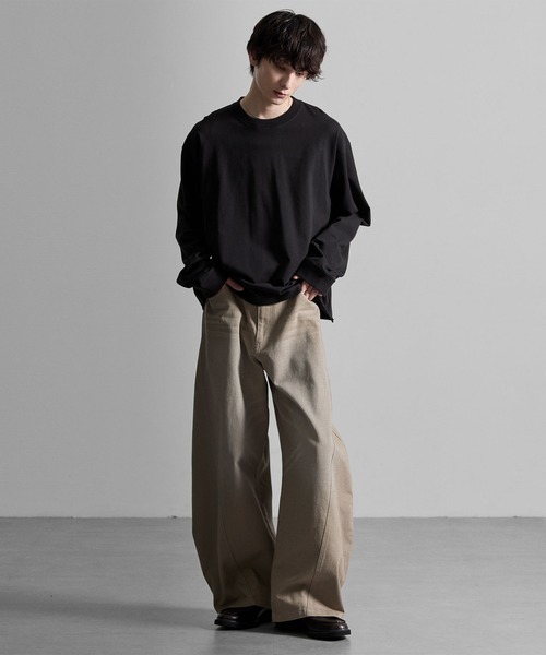 RUUBON(ルーボン)の「【 RUUBON】cotton twill barrel pants / コットンツイルバレルパンツ(デニムパンツ・メンズ・ブラウン/ベージュ・L/S/M)」の15枚目の写真