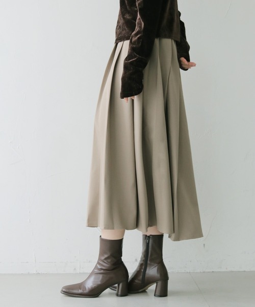 cheriella(シェリエラ)の「【cheriella】プリーツスカート PLEATED SKIRT(スカート・レディース・グレイッシュベージュ/ブラウン/チャコールグレー・FREE)」の3枚目の写真