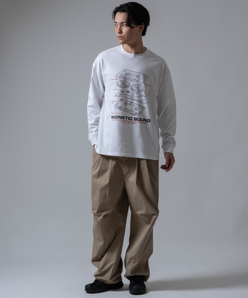 SIDEWAY STANCE(サイドウェイスタンス)の「【SIDEWAY STANCE】カセットテープ 長袖Tシャツ(Tシャツ/カットソー・メンズ・ダークブルー/ブラック/ホワイト・SMALL/X-LARGE/LARGE/MEDIUM)」の4枚目の写真