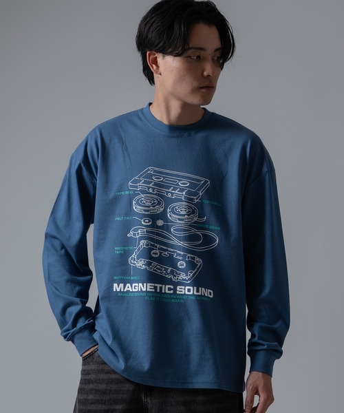 SIDEWAY STANCE(サイドウェイスタンス)の「【SIDEWAY STANCE】カセットテープ 長袖Tシャツ(Tシャツ/カットソー・メンズ・ダークブルー/ブラック/ホワイト・SMALL/X-LARGE/LARGE/MEDIUM)」の13枚目の写真