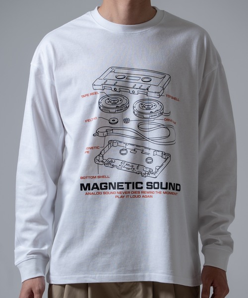 SIDEWAY STANCE(サイドウェイスタンス)の「【SIDEWAY STANCE】カセットテープ 長袖Tシャツ(Tシャツ/カットソー・メンズ・ダークブルー/ブラック/ホワイト・SMALL/X-LARGE/LARGE/MEDIUM)」の16枚目の写真