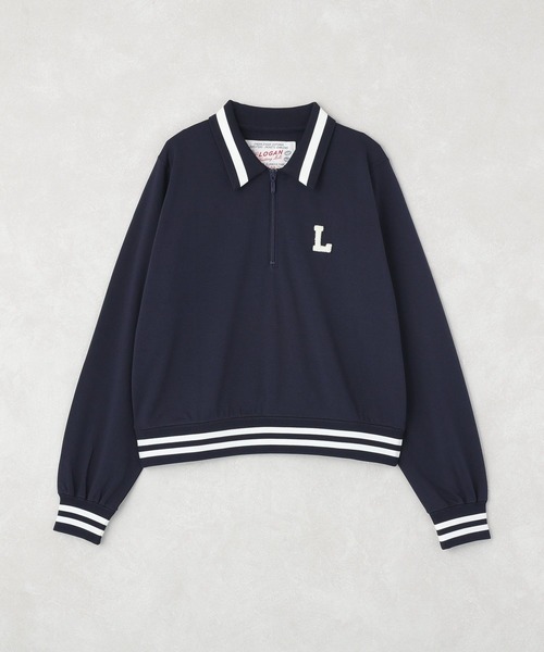 earth music&ecology（アースミュージックアンドエコロジー）の「LOGANハーフZIPプルオーバー（Tシャツ/カットソー・レディース・ブラウン/ダークネイビー・FREE）」の7枚目の写真