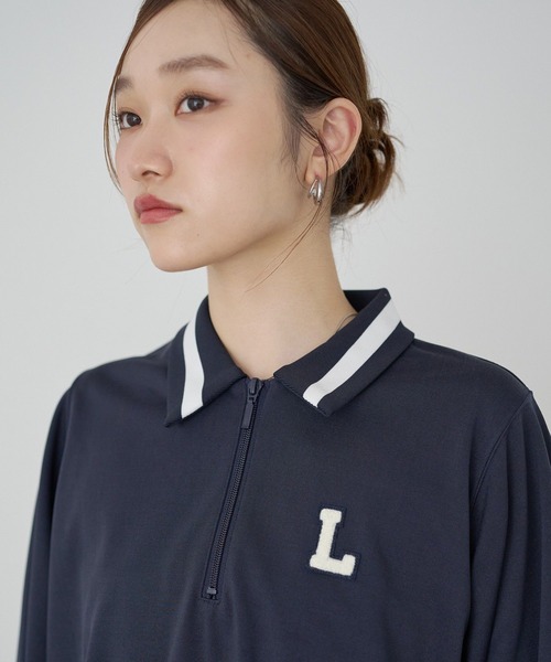 earth music&ecology（アースミュージックアンドエコロジー）の「LOGANハーフZIPプルオーバー（Tシャツ/カットソー・レディース・ブラウン/ダークネイビー・FREE）」の18枚目の写真