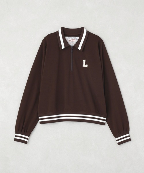 earth music&ecology（アースミュージックアンドエコロジー）の「LOGANハーフZIPプルオーバー（Tシャツ/カットソー・レディース・ブラウン/ダークネイビー・FREE）」の15枚目の写真