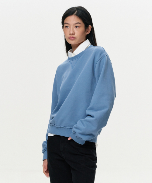 ERA(エラ)の「ユニセックス ERA ローエッジ スウェットシャツ - フェードブルー(スウェット・レディース・その他・SMALL/MEDIUM/LARGE)」の2枚目の写真