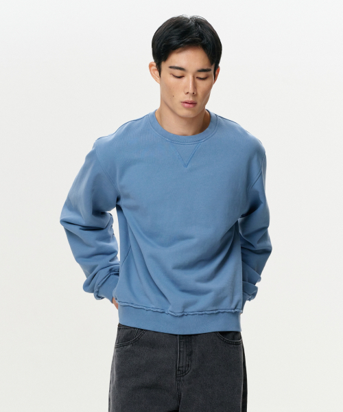 ERA(エラ)の「ユニセックス ERA ローエッジ スウェットシャツ - フェードブルー(スウェット・レディース・その他・SMALL/MEDIUM/LARGE)」の9枚目の写真