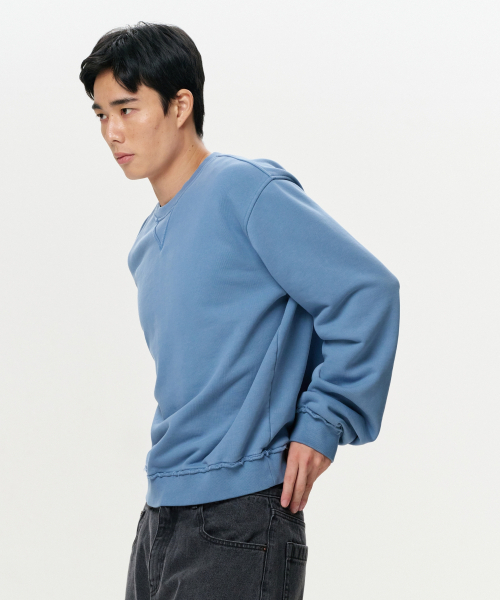 ERA(エラ)の「ユニセックス ERA ローエッジ スウェットシャツ - フェードブルー(スウェット・レディース・その他・SMALL/MEDIUM/LARGE)」の10枚目の写真