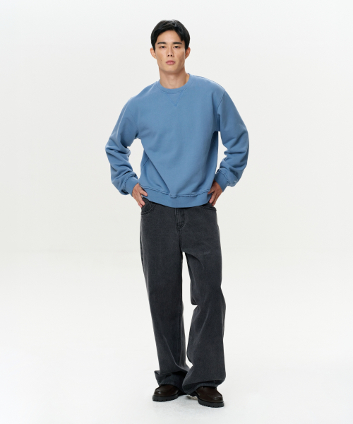 ERA(エラ)の「ユニセックス ERA ローエッジ スウェットシャツ - フェードブルー(スウェット・レディース・その他・SMALL/MEDIUM/LARGE)」の12枚目の写真