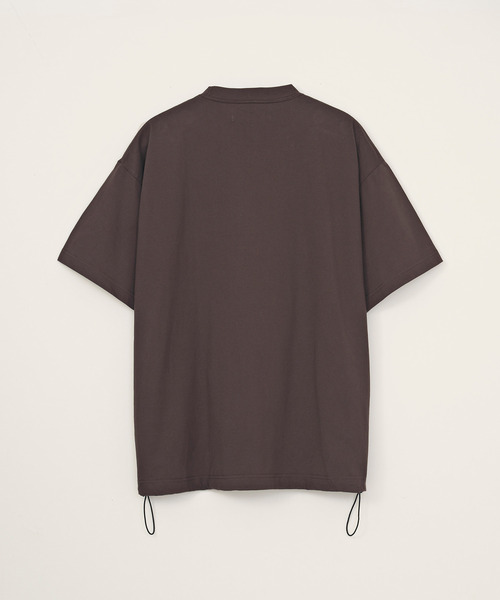 VICTIM(ヴィクティム)の「VICTIM ヴィクティム / DROW CORD TEE 2WAYドローコードTシャツ / VTM-26-CS-114(Tシャツ/カットソー・メンズ・ホワイト/ブラック/ブラウン/チャコール・1/2/3)」の6枚目の写真
