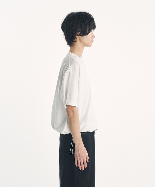 VICTIM(ヴィクティム)の「VICTIM ヴィクティム / DROW CORD TEE 2WAYドローコードTシャツ / VTM-26-CS-114(Tシャツ/カットソー・メンズ・ホワイト/ブラック/ブラウン/チャコール・1/2/3)」の16枚目の写真