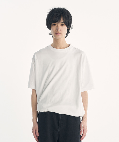 VICTIM(ヴィクティム)の「VICTIM ヴィクティム / DROW CORD TEE 2WAYドローコードTシャツ / VTM-26-CS-114(Tシャツ/カットソー・メンズ・ホワイト/ブラック/ブラウン/チャコール・1/2/3)」の15枚目の写真